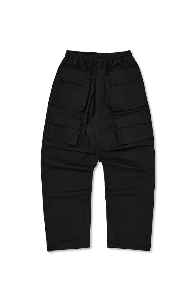 double pocket pants (Black) CSOp-205 [Unisex] 