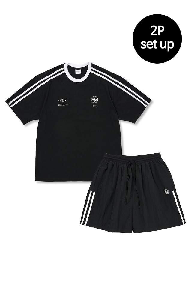 Sporty Jersey Set-Up(Black) CSOs-016  [Unisex] 