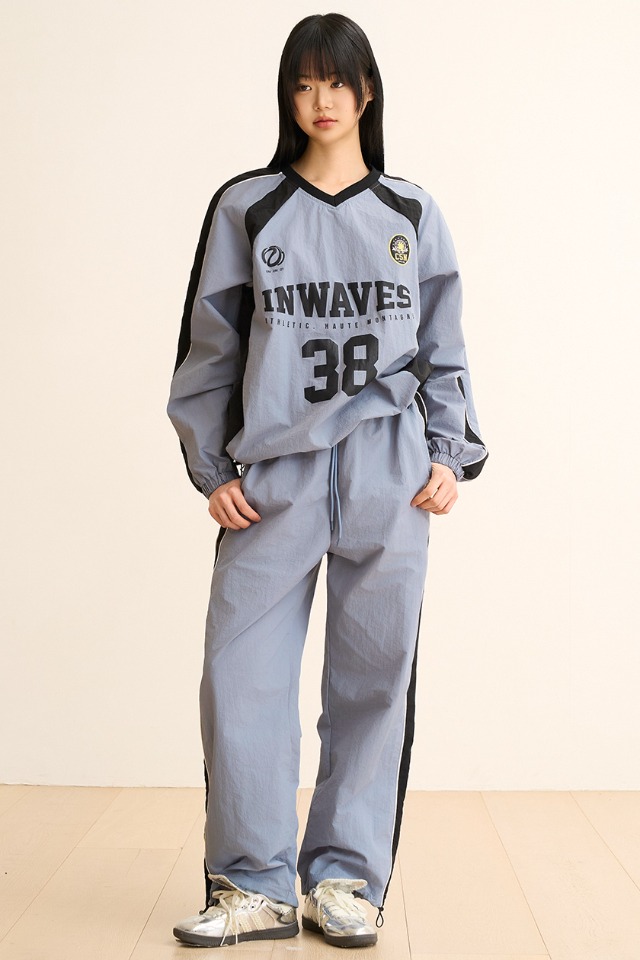 Nylon V-neck Jersey Set-Up (Mint) CSOs-018 [Unisex] 