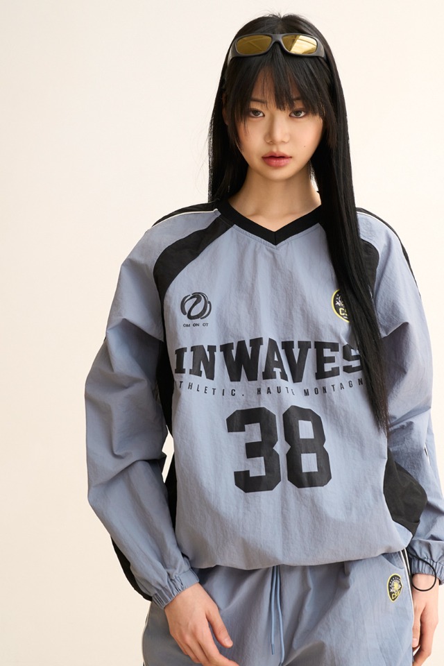 Nylon V-neck Jersey Set-Up (Mint) CSOs-018 [Unisex] 