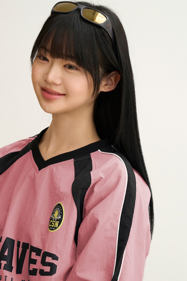 Nylon V-neck Jersey Set-Up (pink) CSOs-018 [Unisex] 