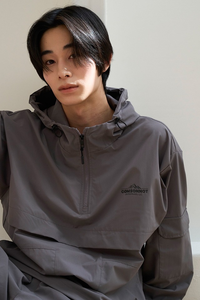 Air Light Anorak Sporty 3-Piece Set Up (charcoal) CSOs-022 [Unisex] 