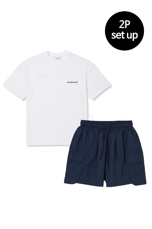 Basic Half Set-Up(Navy) CSOs-012  [Unisex] 
