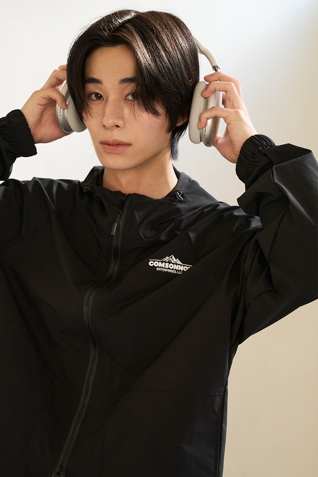 Air Light Full Zip Up Sporty 3-Piece Set Up (black) CSOs-021 [Unisex] 