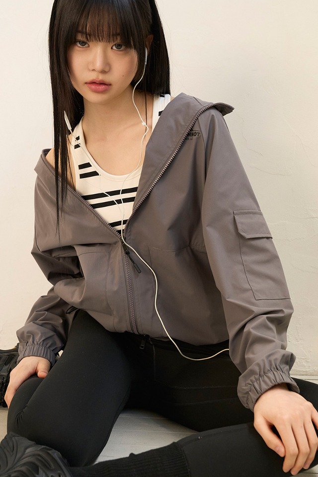 Air Light Full Zip Up Sporty 3-Piece Set Up (charcoal) CSOs-021 [Unisex] 