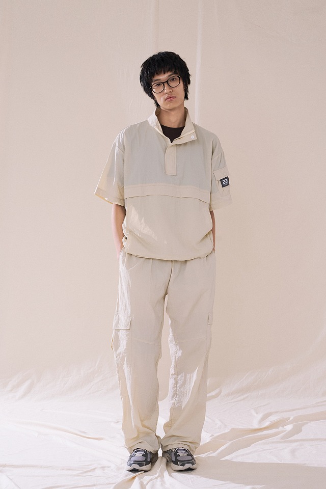 Turtle Neck Anorak Long Set-Up(Beige) CSOs-015  [Unisex] 