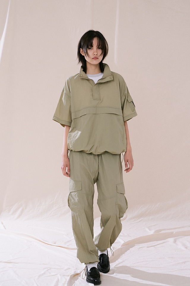 Turtle Neck Anorak Long Set-Up(Khaki) CSOs-015  [Unisex] 