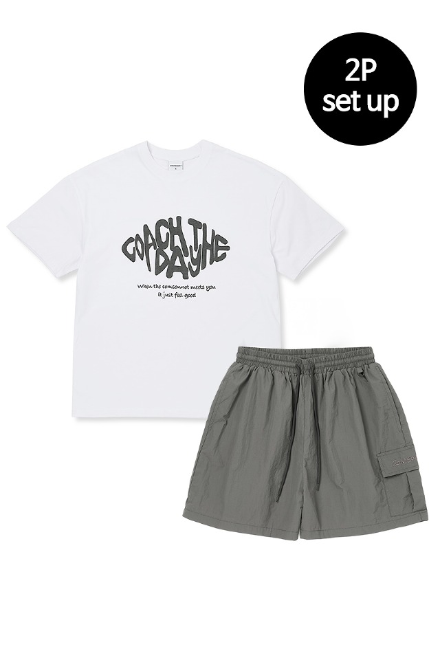 Unbal Cargo Half Set-Up(Charcoal) CSOs-013  [Unisex] 