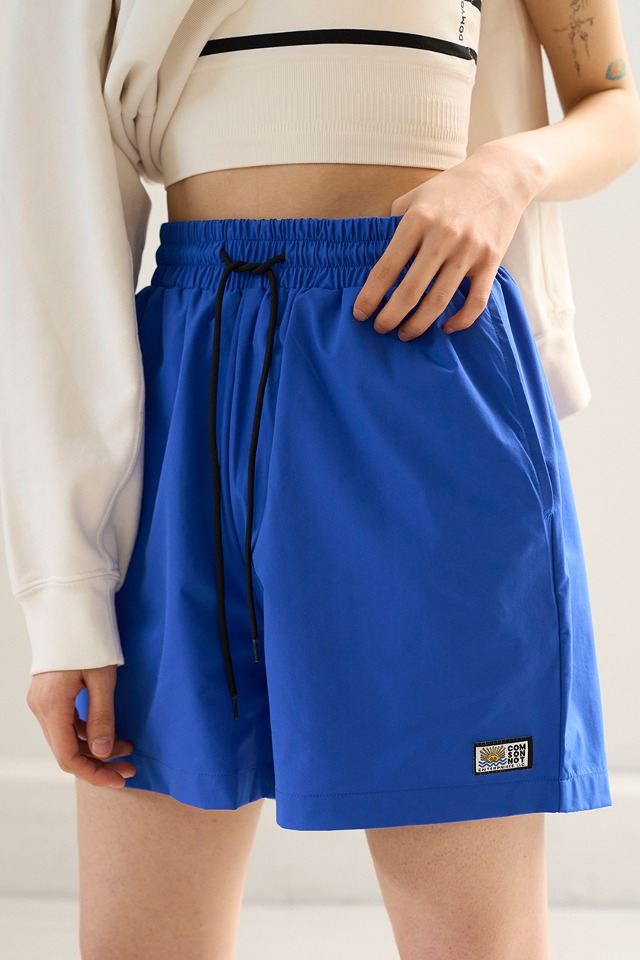 Basic Logo Label Light Summer Shorts (blue) CSOp-218  [Unisex] 