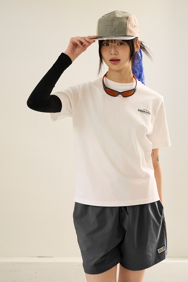 Basic Logo Label Light Summer Shorts (charcoal) CSOp-218  [Unisex] 