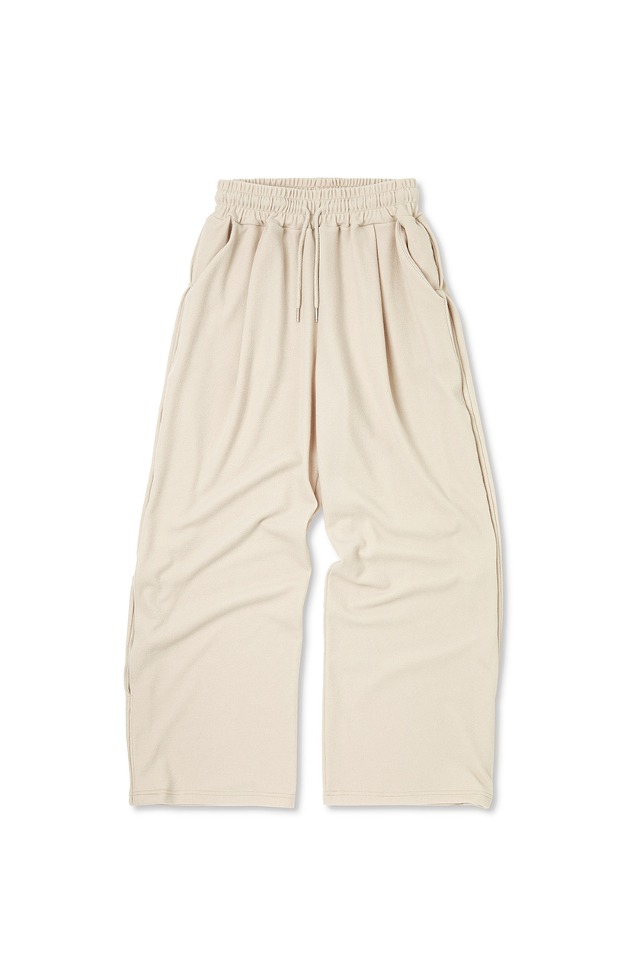 Silky Banding Wide Pants (Beige) CSOp-208 [Woman] 
