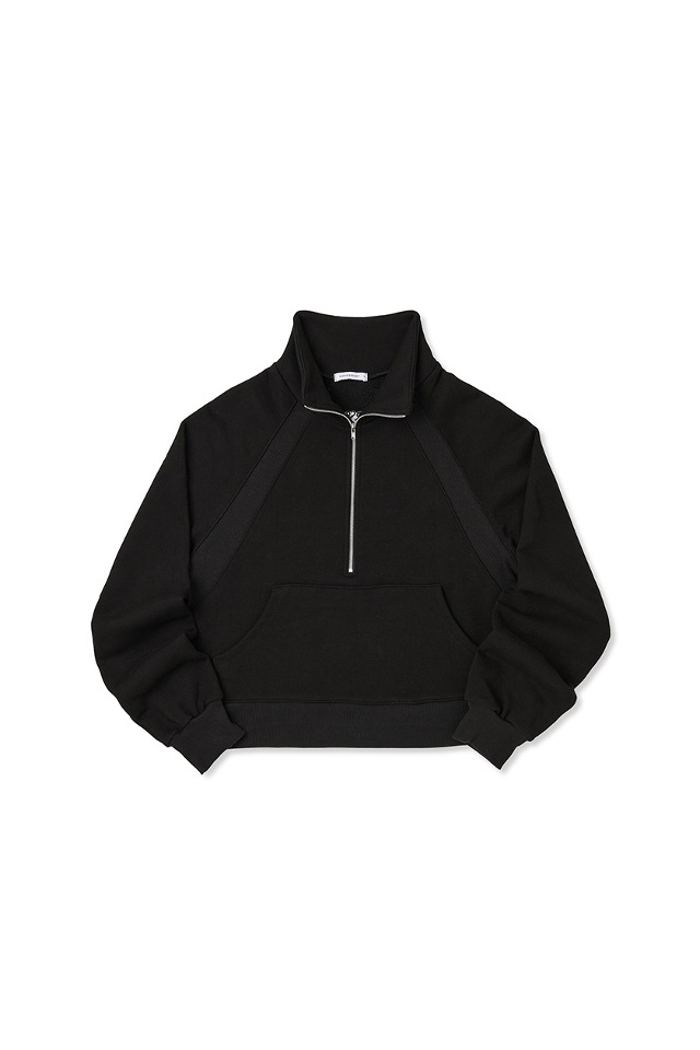 Half Zip-up MTM Tee (Black) CSOt-301 [Woman] 