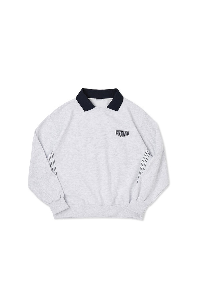 Collar MTM Tee (White Melange) CSOt-303 [Woman] 