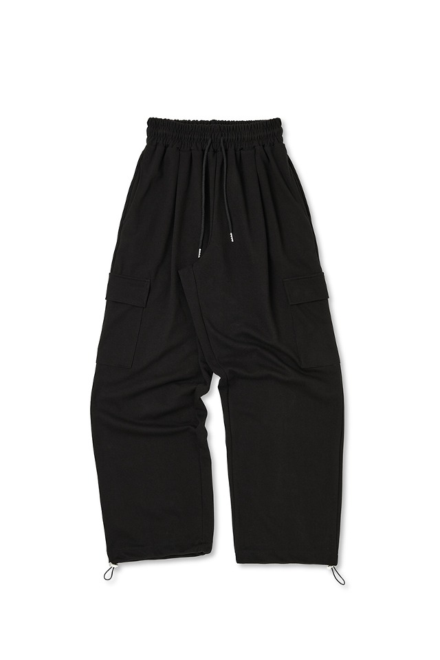 Cargo String Wide Pants (Black) CSOp-207 [Woman] 