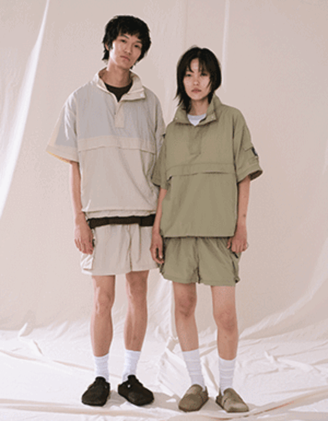 Turtle Neck Anorak Half Set-Up CSOs-011  [Unisex] 