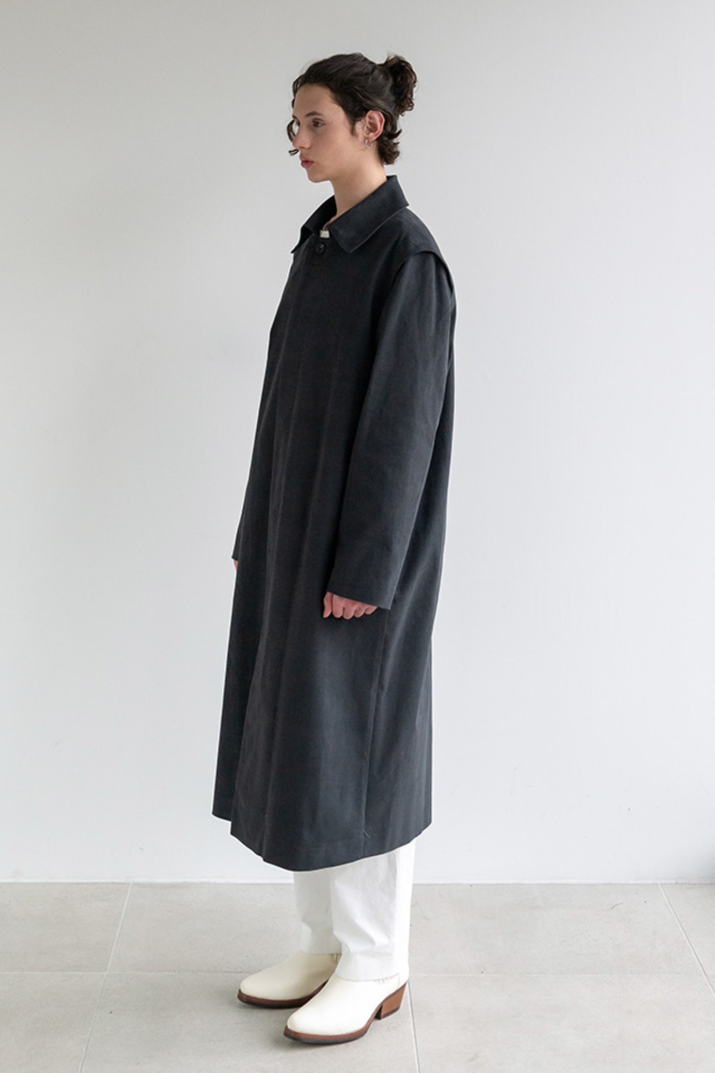 Shoulder flying single coat (Gray)  [Unisex] 