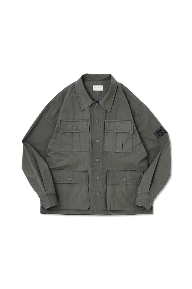 Pocket Point Collar Jacket (Charcoal) CSOj-104  [Unisex] 