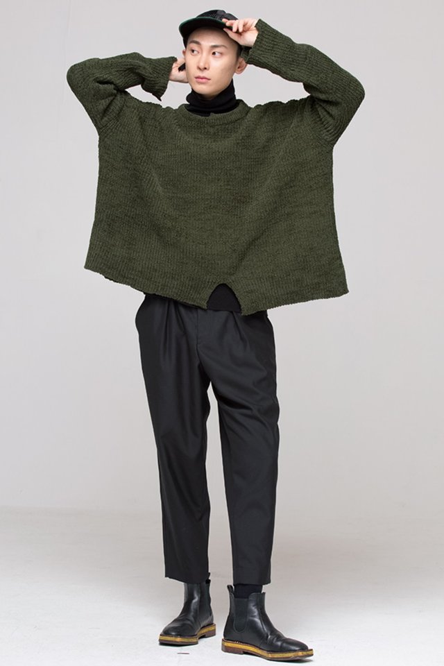 Overfit knit (Deep green) #C7S7Wts-009