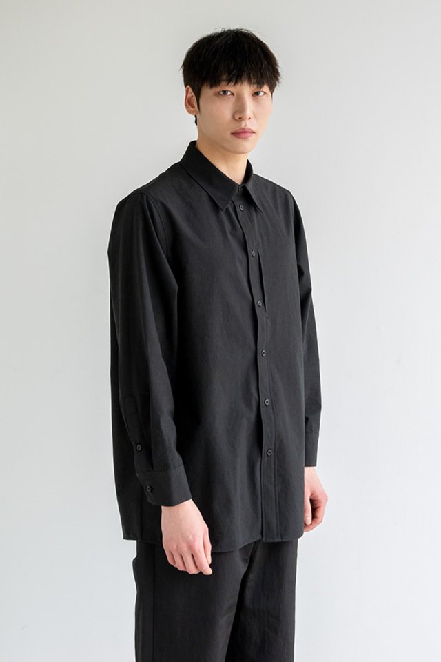 Side pocket shirt (Black)  [Man] 