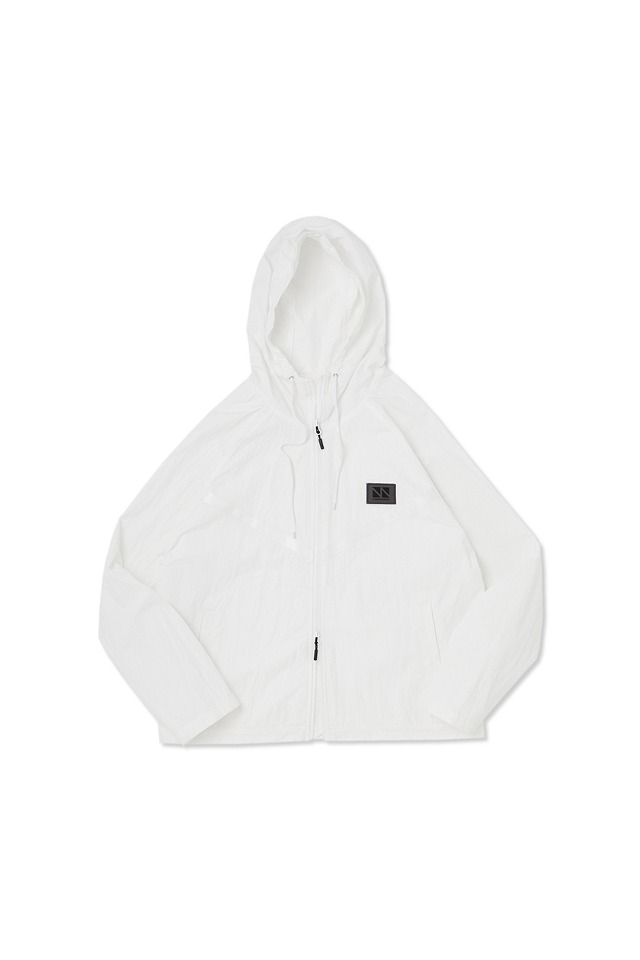 hood zip up (White) CSOj-103 [Unisex] 